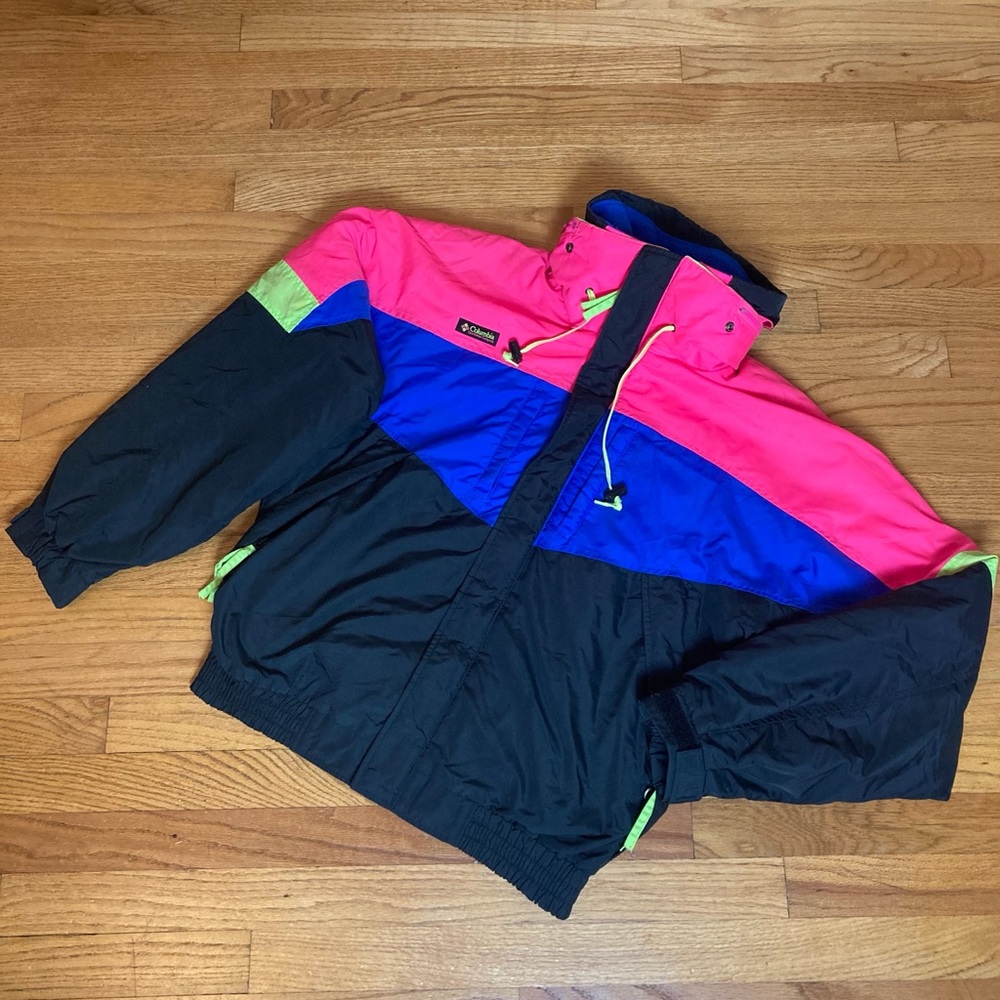 Vintage 90s Men’s Neon Columbia Ski Jacket M